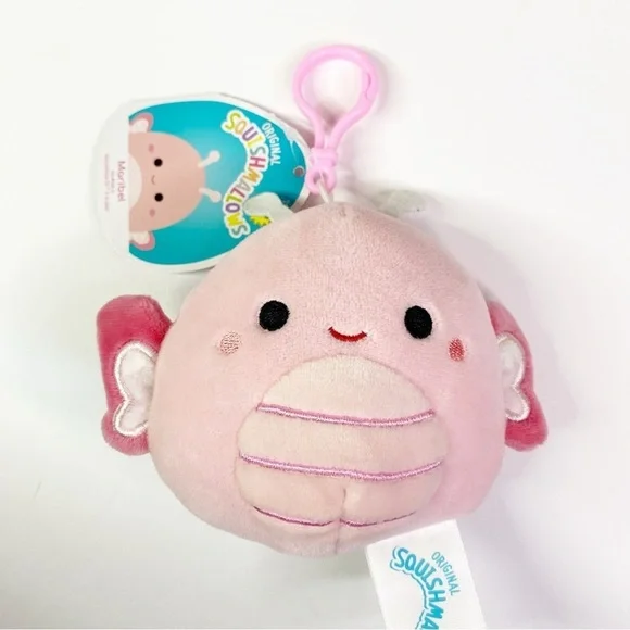 Squishmallow Maribel the Pink Butterfly Clip NWT - Picture 1 of 2